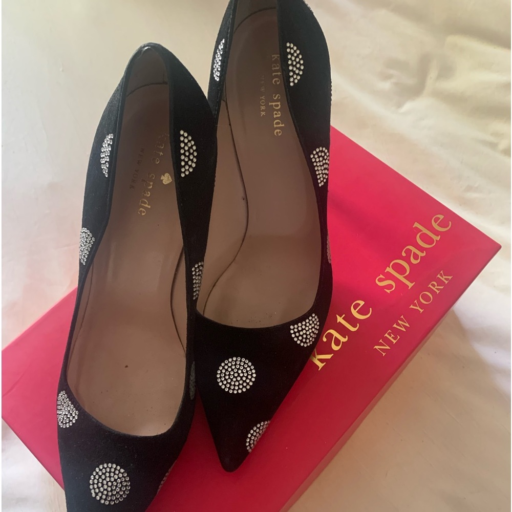 Kate Spade Libby Black Suede Pumps Size 7.5